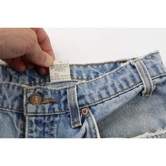 Vintage 90s Levis 550 Orange Tab Mens 32x32 Thrashed Relaxed Fit Denim Jeans